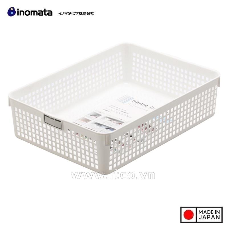 Rổ nhựa đa dụng Inomata size A4 - Màu trắng