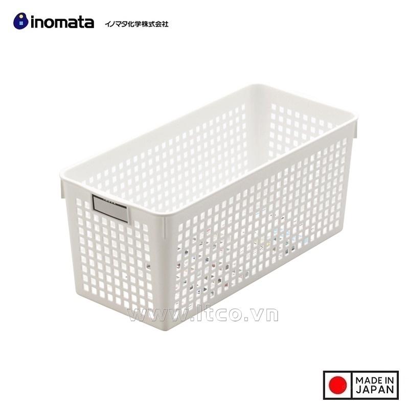 Rổ nhựa đa dụng Inomata size S - Màu trắng