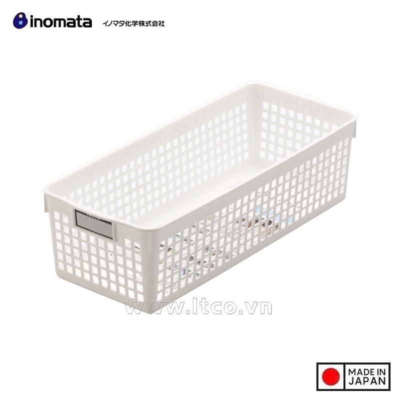 Rổ nhựa đa dụng Inomata size SS - Màu trắng