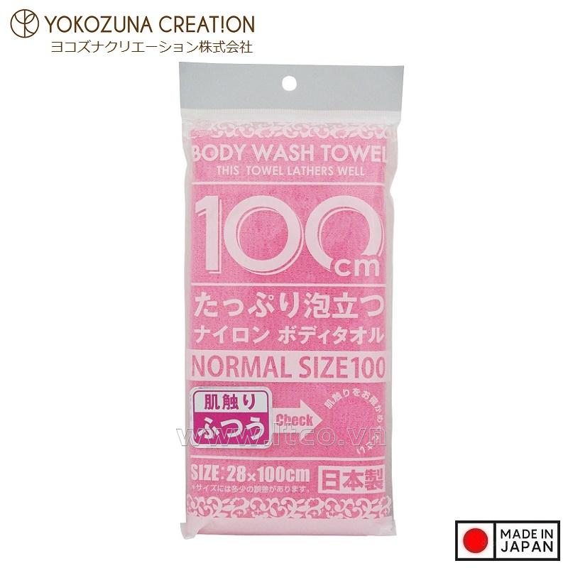 Khăn tắm tạo bọt Yokozuna Creation 28x100cm - Hồng