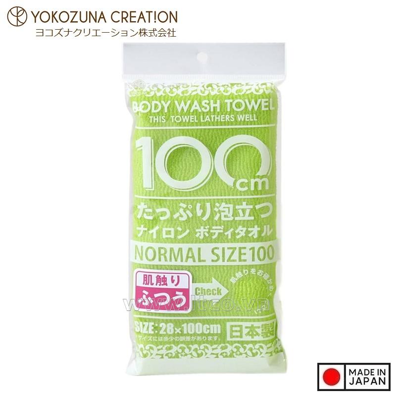 Khăn tắm tạo bọt Yokozuna Creation 28x100cm - Xanh lá