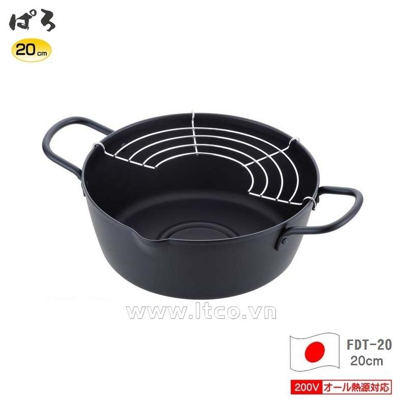 Nồi chiên dầu đáy từ kèm khay ráo dầu Kiwami Age 20cm/2.1 lít