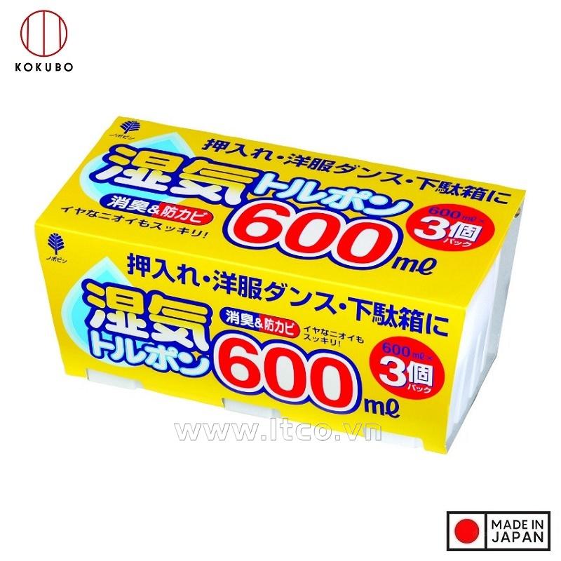Set 03 Hộp hút ẩm, khử mùi Kokubo 600ml