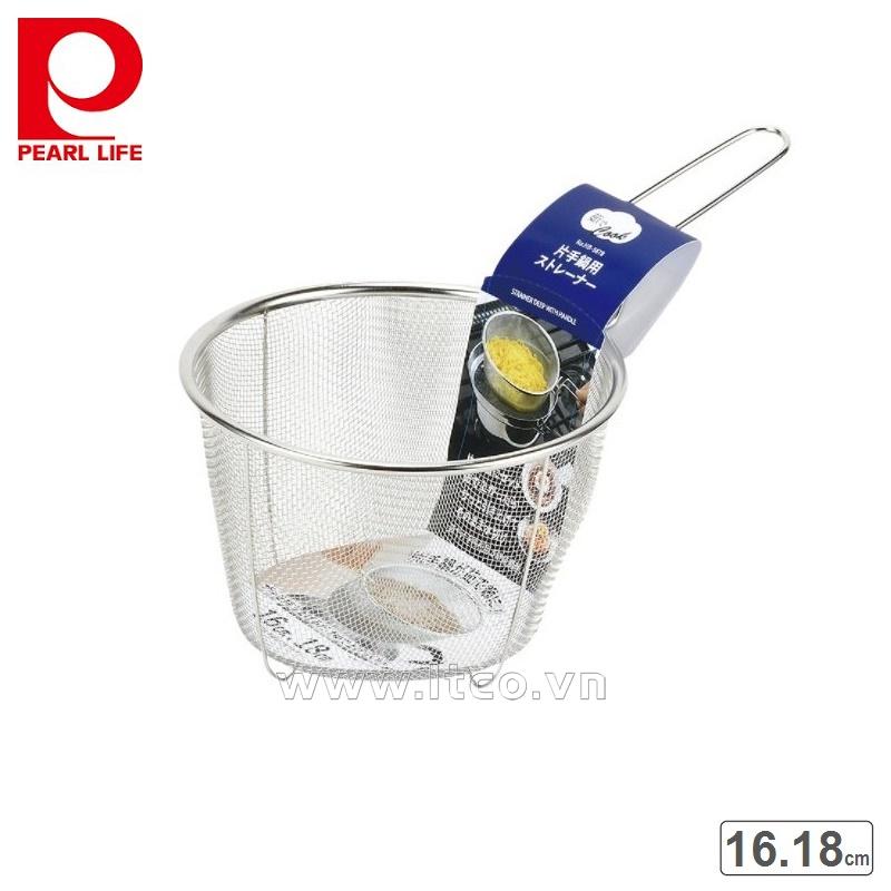 Vợt inox trụng mì, hủ tiếu Pearl Metal Ø16-18cm