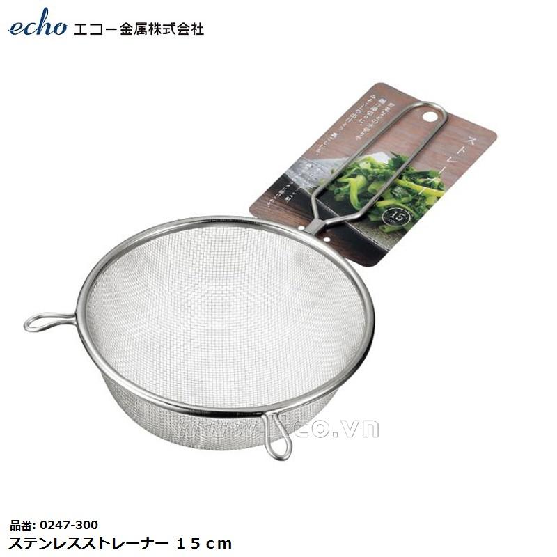 Rây lọc thực phẩm inox Echo Misokoshi Ø15cm