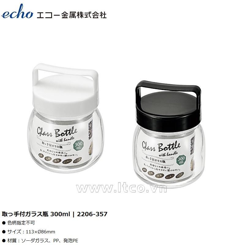 Hũ thủy tinh có quai xách Echo Glass Bottle 300ml
