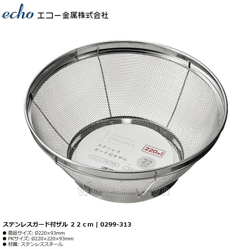 Rổ inox tròn đáy sâu Echo Metal Ø22cm