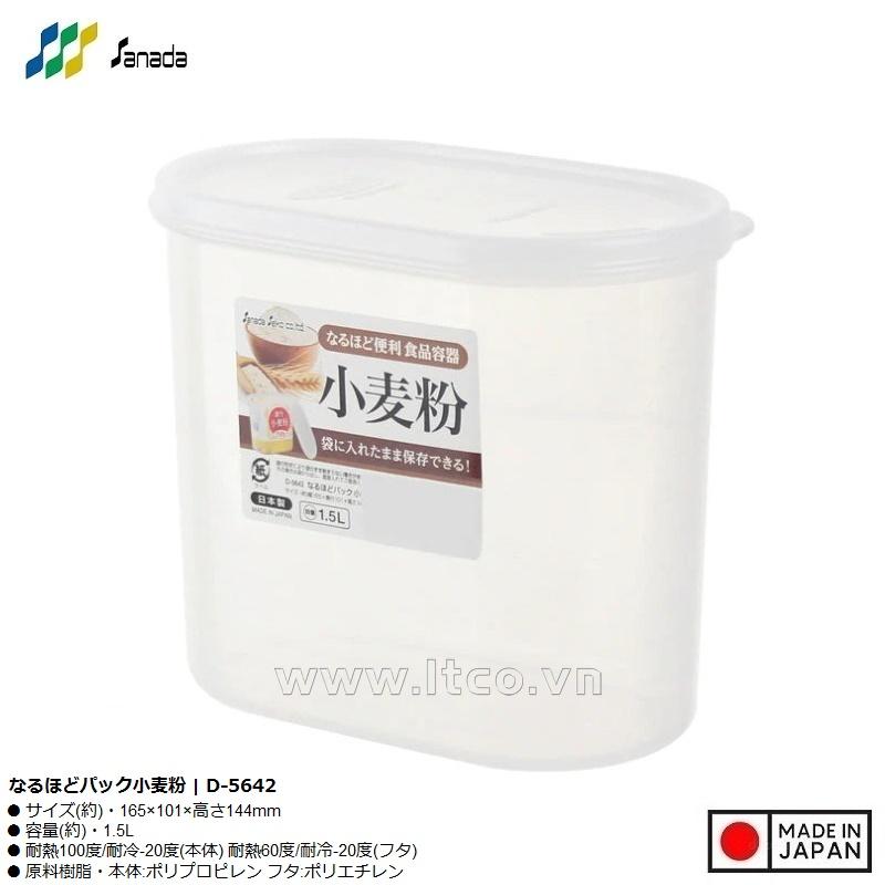 Hộp đựng thực phẩm tiện lợi Sanada Seiko 1.5L