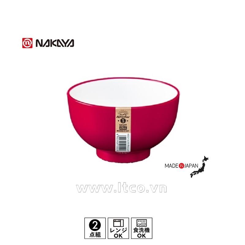 Bát nhựa Nakaya màu đỏ 420ml