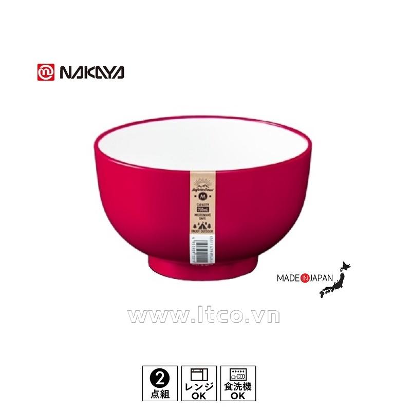 Bát nhựa Nakaya màu đỏ 750ml