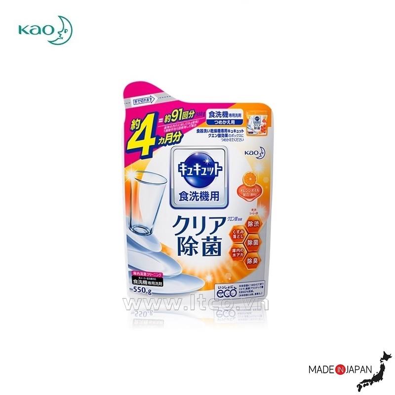 Bột rửa bát Kyukyuto chuyên dụng cho máy rửa chén bát 550g - Hương cam