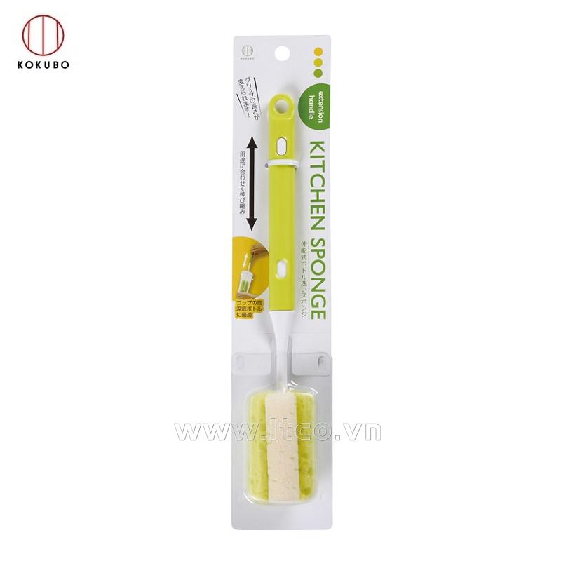 Dụng cụ cọ rửa bình nước cán dài Kokubo - Màu xanh/green