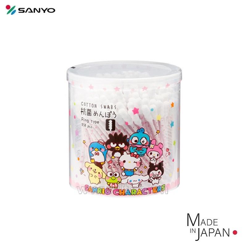 Hộp 150 tăm bông ngoáy tai kháng khuẩn Sanyo Sanrio Characters