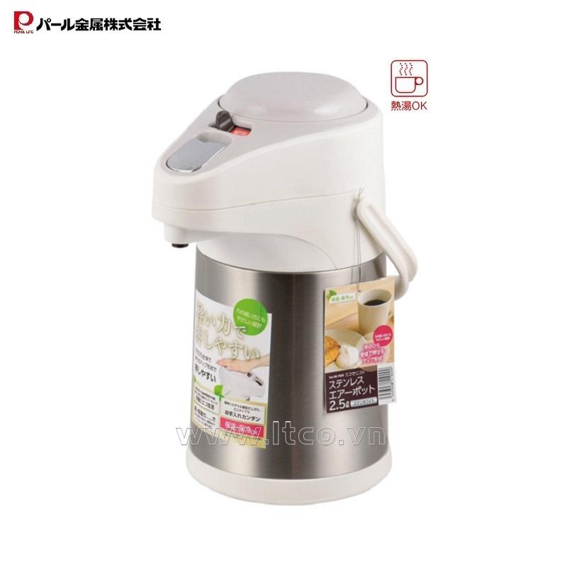 Phích giữ nhiệt Pearl Metal Air Pot 2.5L - Trắng
