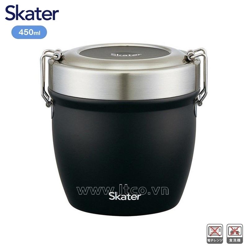 Cặp lồng/ camen inox giữ nhiệt 2 ngăn Skater 840ml - Màu đen