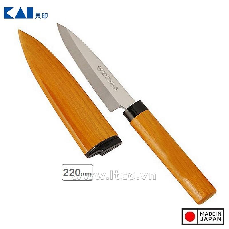 Dao gọt hoa quả có nắp đậy Kai