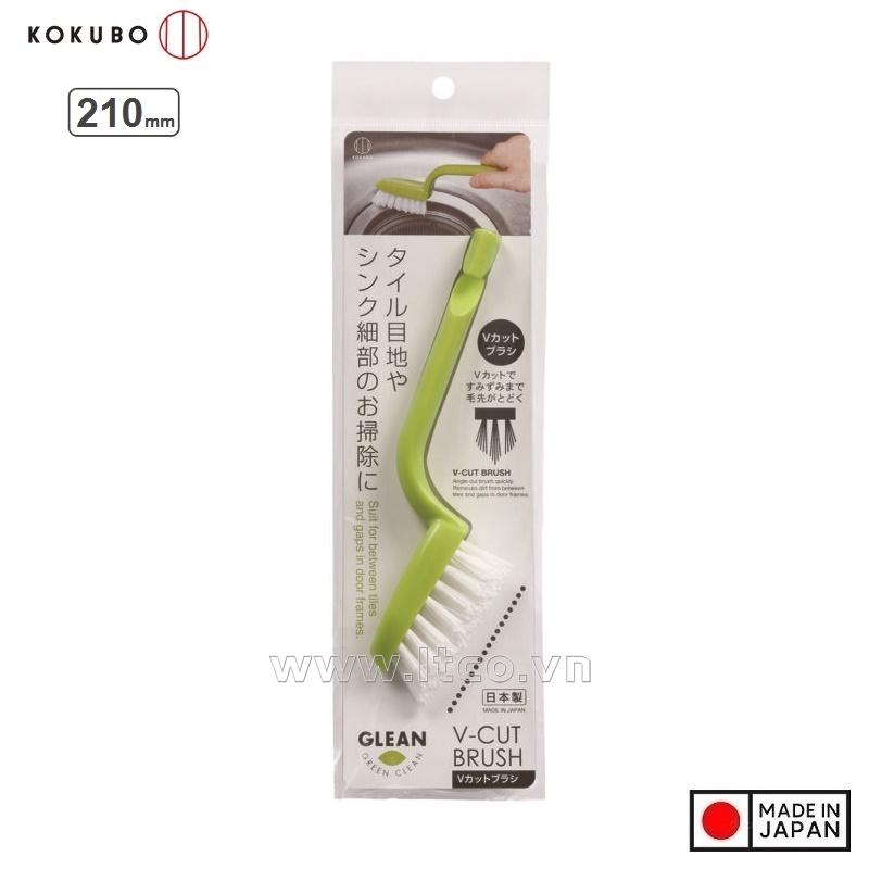 Bàn chải cọ đầu vát chữ V - Màu xanh