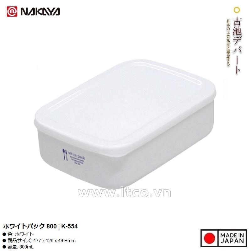 Hộp đựng thực phẩm chữ nhật White Pack 800ml