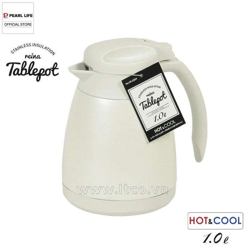 Bình nước giữ nhiệt Tablepot 1.0L - Màu trắng