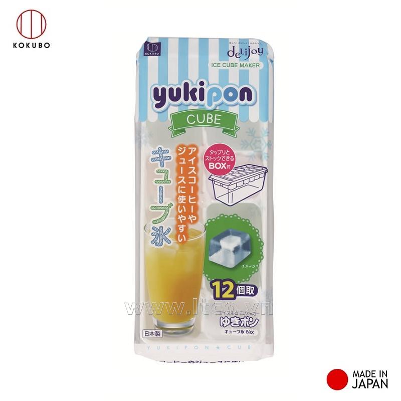 Khay đá Yukipon Cube 12 viên kèm khay trữ đá