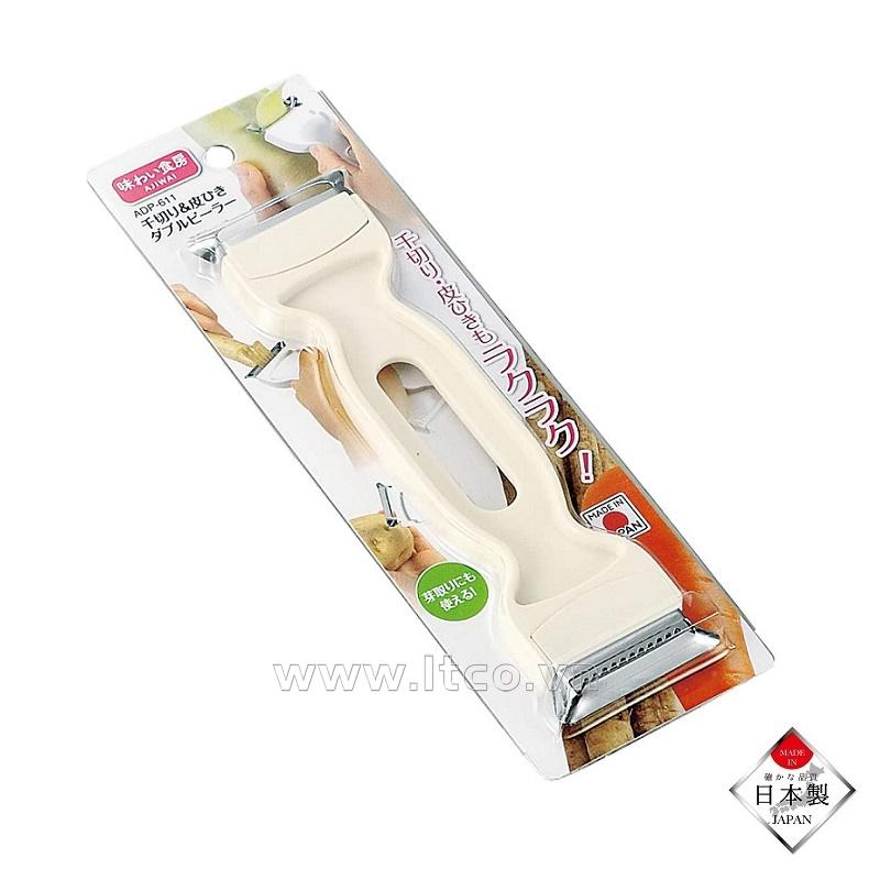 Nạo đa năng hai đầu bào vỏ & bào sợi Ajiwi Shokubou