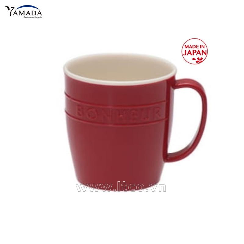 Cốc nhựa giả sứ Yamada Bonheur 300ml - Màu đỏ