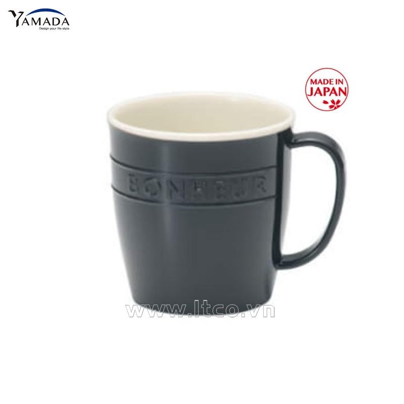 Cốc nhựa giả sứ Yamada Bonheur 300ml - Màu xám