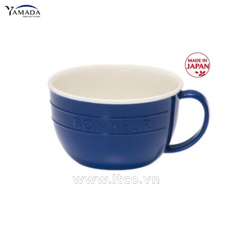 Cốc nhựa giả sứ Yamada Bonheur 400ml - Màu Navy