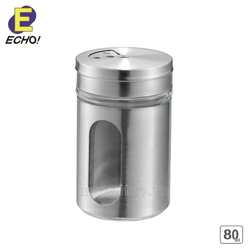Hũ thủy tinh bọc thép không gỉ đựng gia vị Echo 80ml