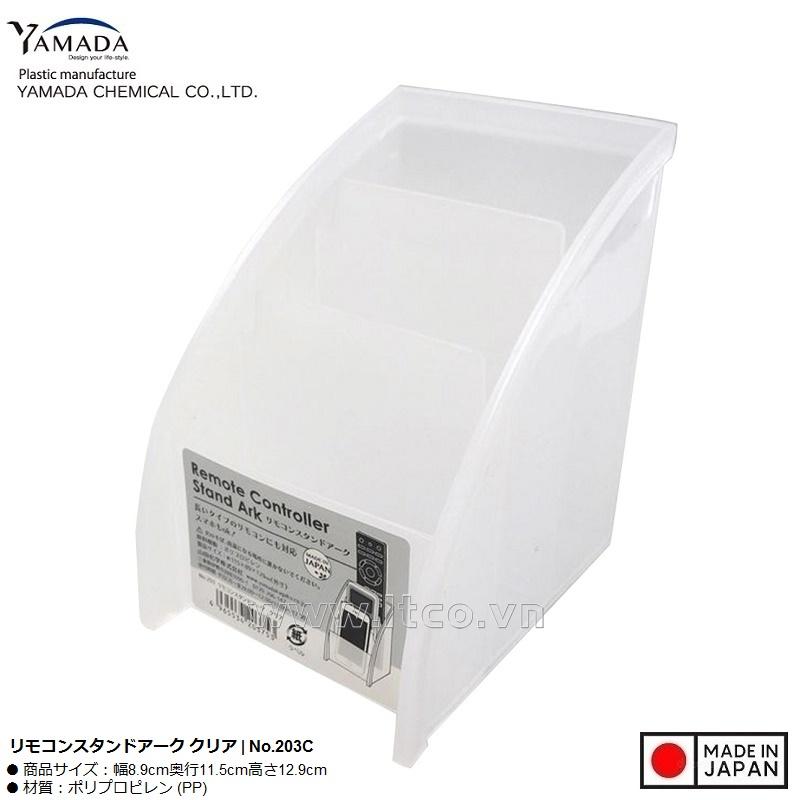 Khay đựng điều khiển/ remote 3 ngăn Yamada - Trắng trong