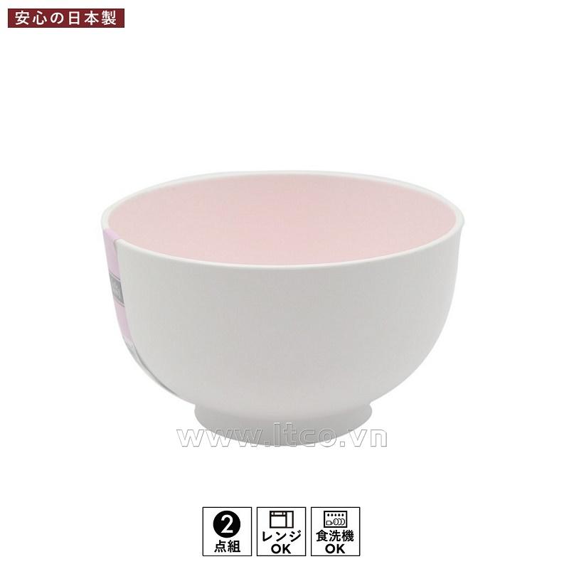 Bát nhựa cỡ nhỏ - màu trắng lòng hồng