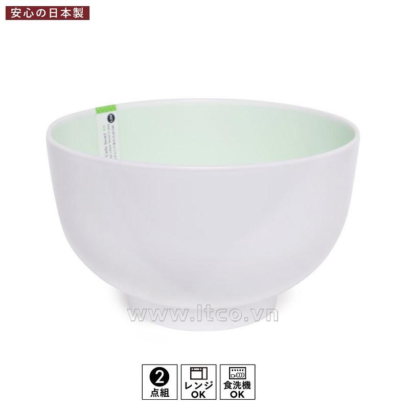 Bát tròn cỡ to - Màu trắng lòng màu xanh