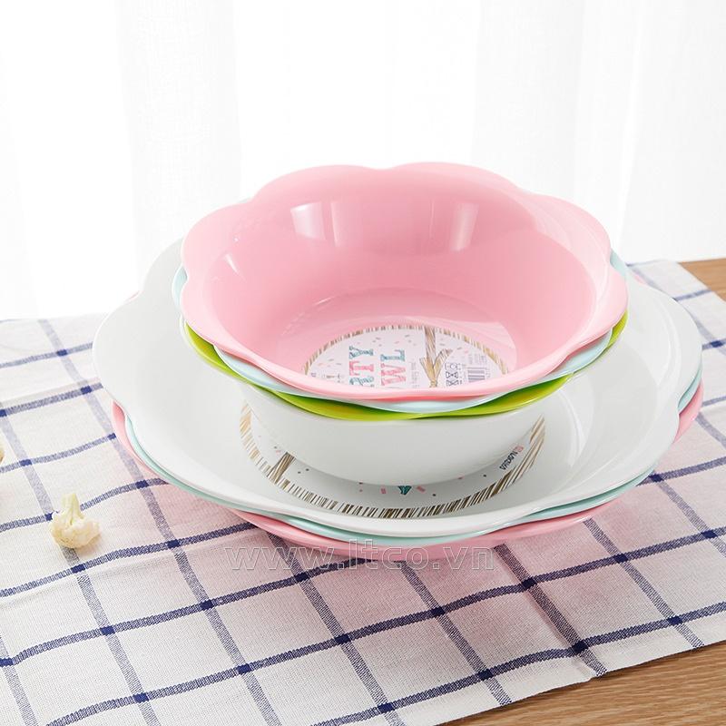 Bát tròn in hoa cỡ lớn