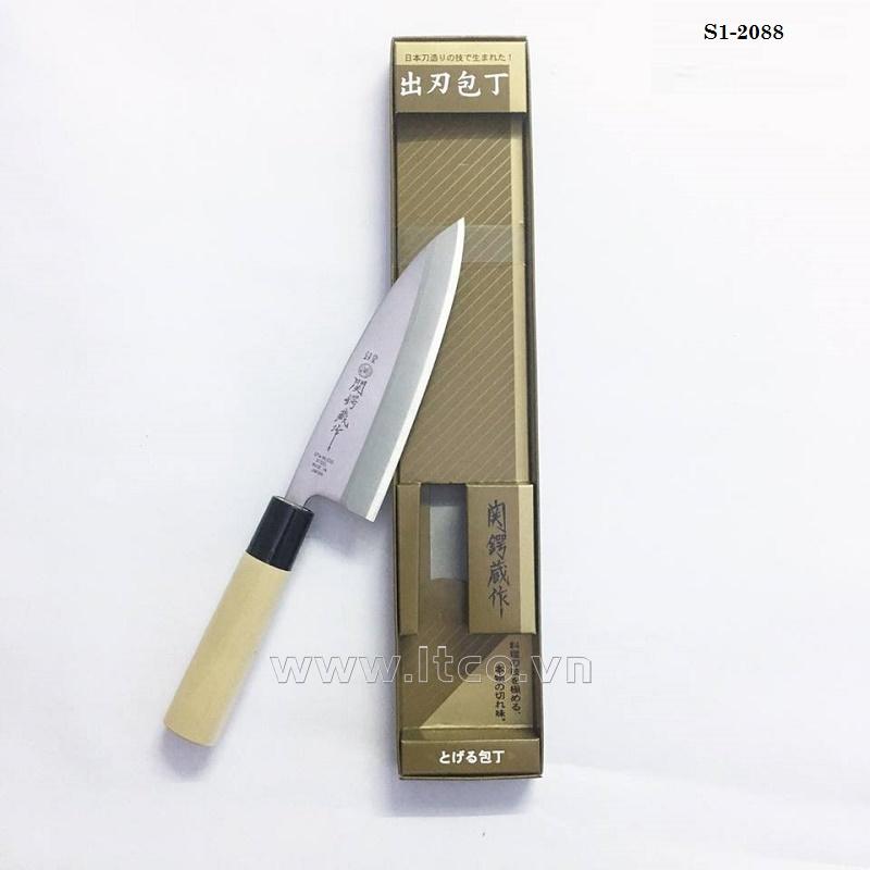 Dao làm cá nắm gỗ Tsubaro Nikken Nhật Bản 16cm