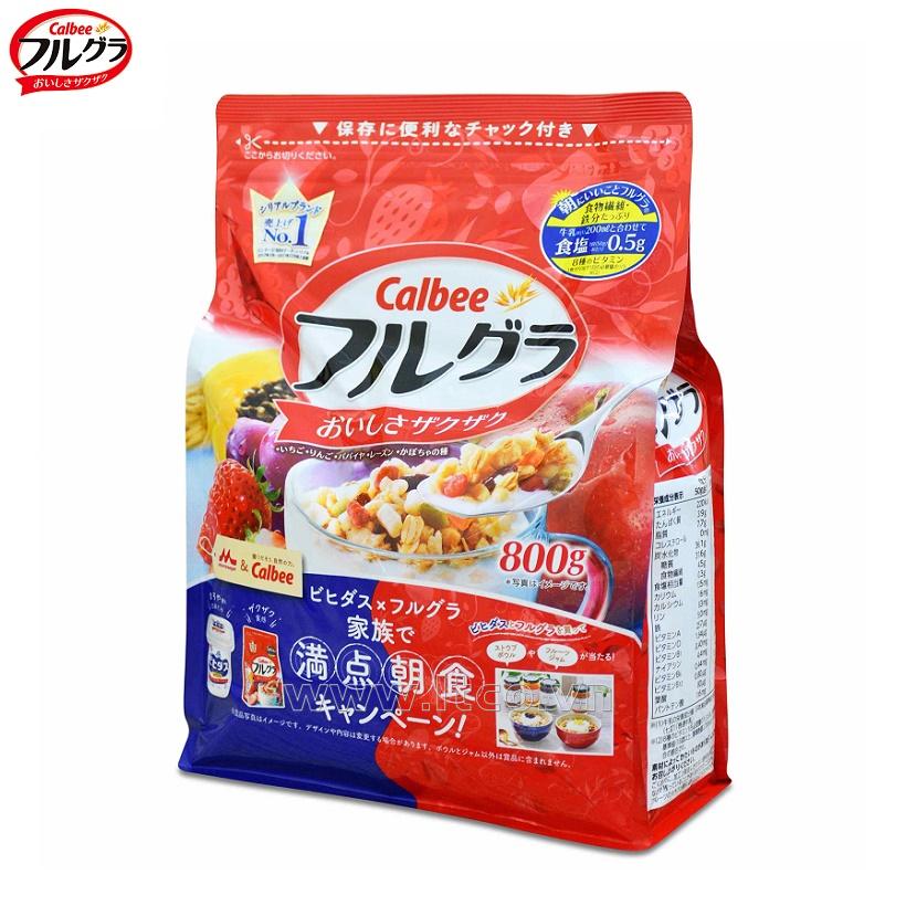 Ngũ cốc trái cây Calbee 800gr