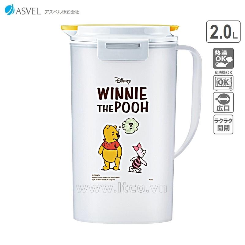 Bình nước nắp khóa Asvel Winnie The Pooh 2.0L