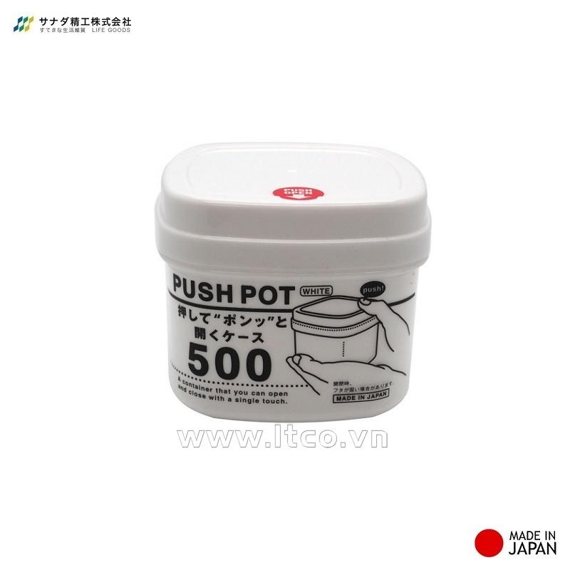 Hộp đựng thực phẩm Push Pot 500ml - Trắng sữa