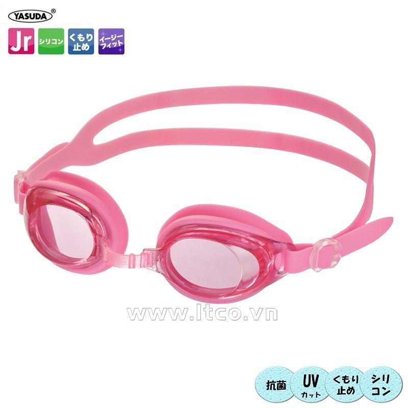 Kính bơi kháng khuẩn, chống tia UV & sương mù Yasuda - Hồng