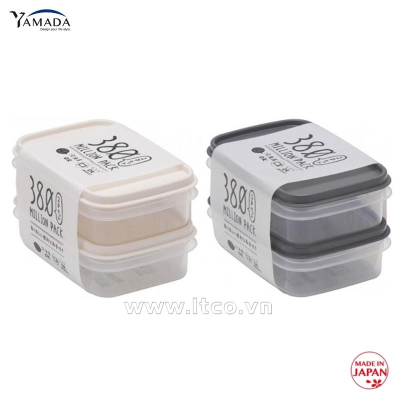 Set 02 hộp thực phẩm nắp mềm Million Pack 380ml
