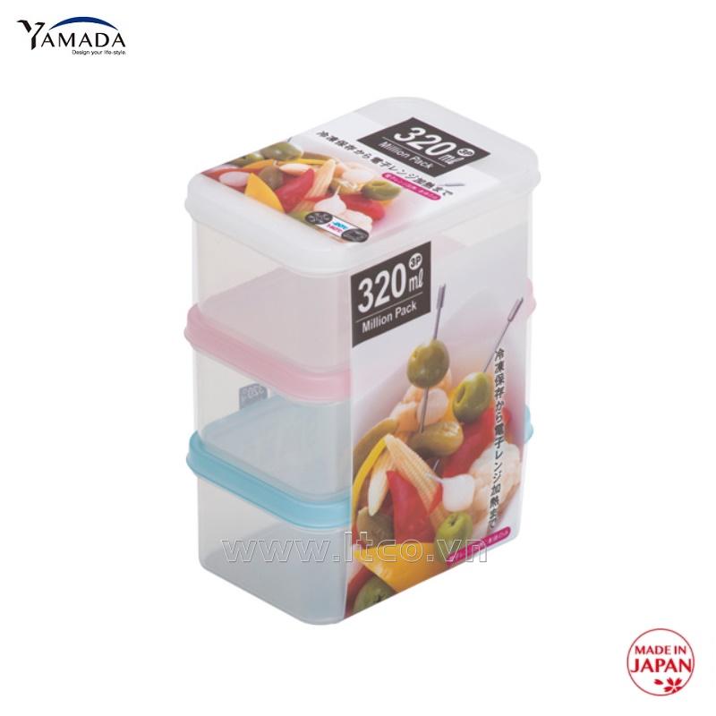 Set 03 chiếc hộp thực phẩm Million Pack 320ml