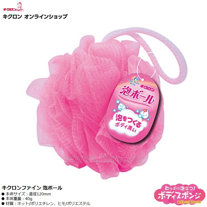 Bông tắm tròn tạo bọt mịn Kikron Ø12cm