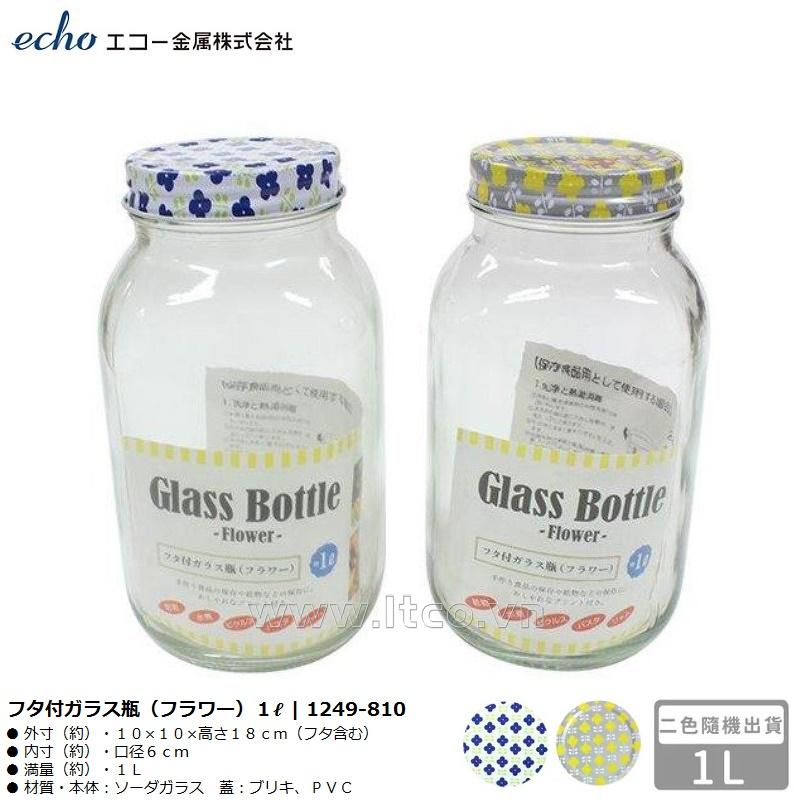 Chai thủy tinh có nắp Echo Glass Bottle 1.0L