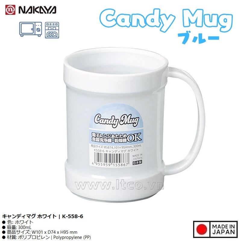 Cốc uống nước Nakaya Candy Mug 300ml - White