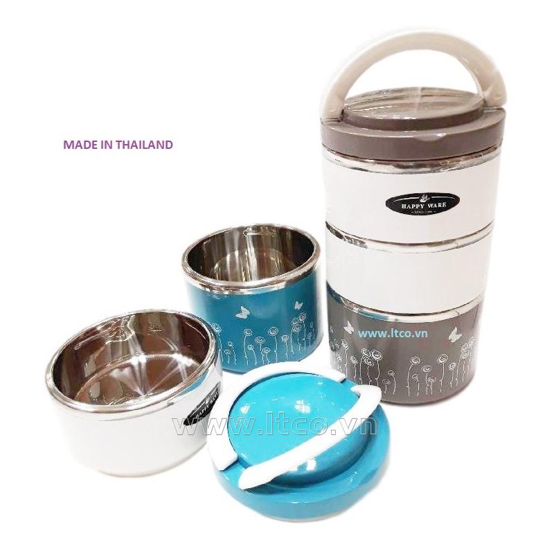 Camen inox bọc nhựa 3 ngăn