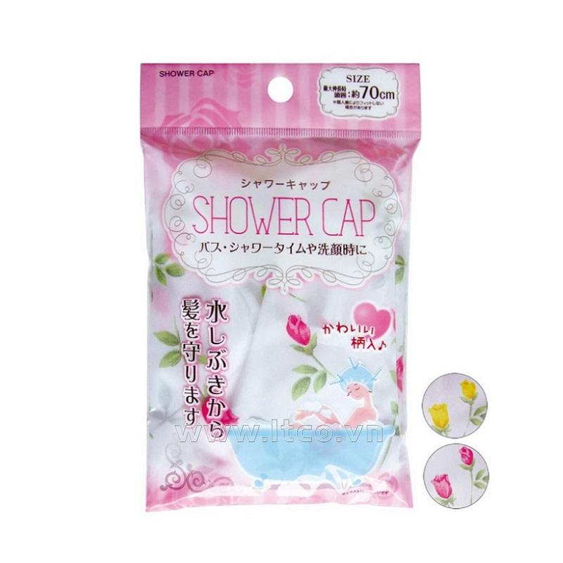 Mũ tắm bảo vệ tóc họa tiết hoa Seiwa