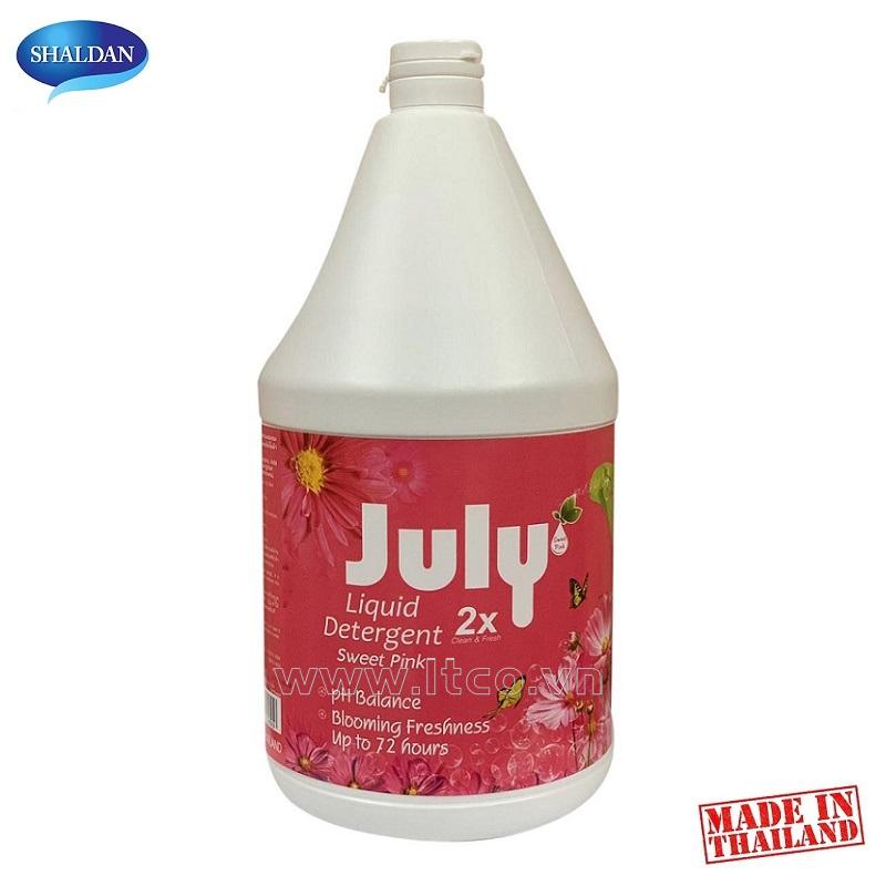 Nước giặt xả July 2X Sweet Pink - 3500ml Hồng
