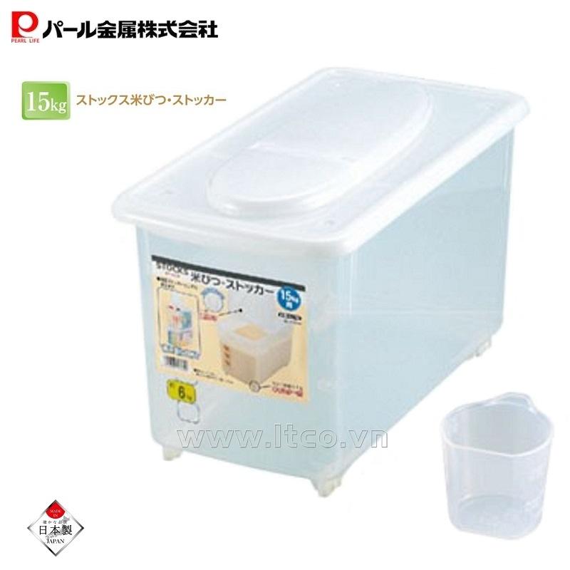 Thùng đựng gạo Pearl Metal 15kg