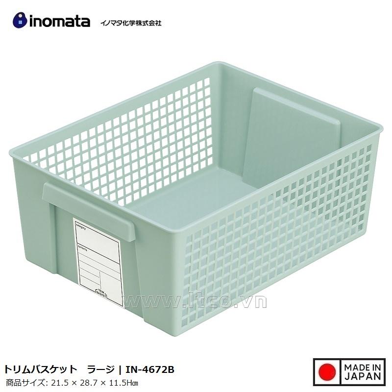 Giỏ đựng đồ đa năng Inomata Slim size L - Màu xanh