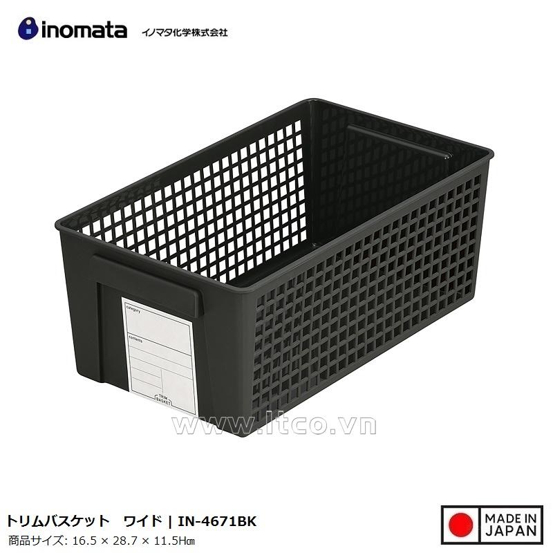 Giỏ đựng đồ đa năng Inomata Slim size M - Màu đen