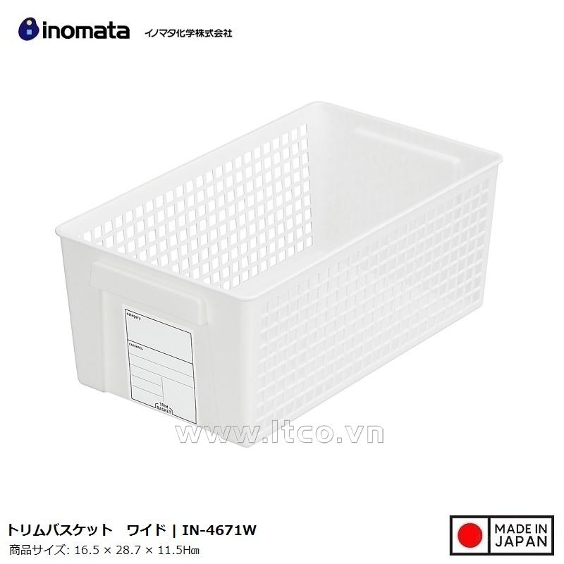 Giỏ đựng đồ đa năng Inomata Slim size M - Màu trắng